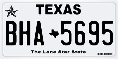 TX license plate BHA5695