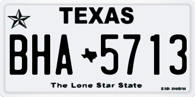 TX license plate BHA5713