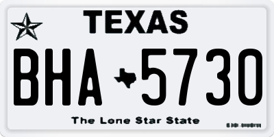 TX license plate BHA5730