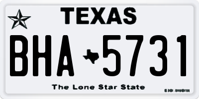 TX license plate BHA5731