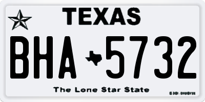 TX license plate BHA5732