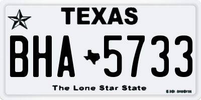 TX license plate BHA5733