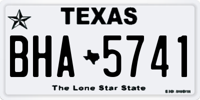 TX license plate BHA5741
