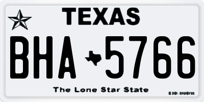 TX license plate BHA5766