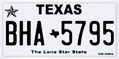 TX license plate BHA5795