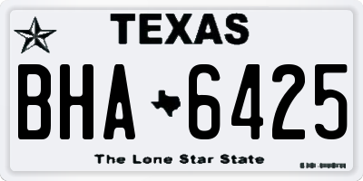 TX license plate BHA6425