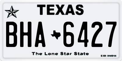 TX license plate BHA6427