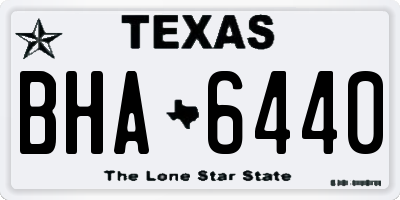 TX license plate BHA6440