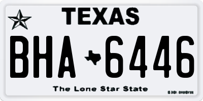 TX license plate BHA6446