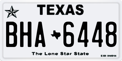 TX license plate BHA6448