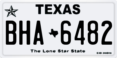TX license plate BHA6482