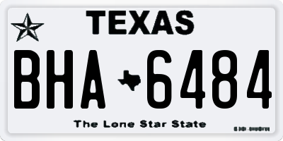 TX license plate BHA6484