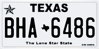 TX license plate BHA6486