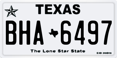 TX license plate BHA6497