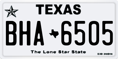 TX license plate BHA6505