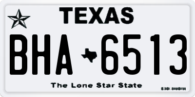 TX license plate BHA6513