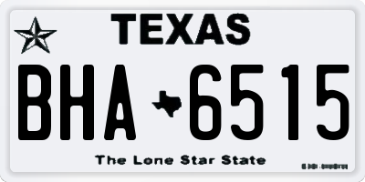 TX license plate BHA6515
