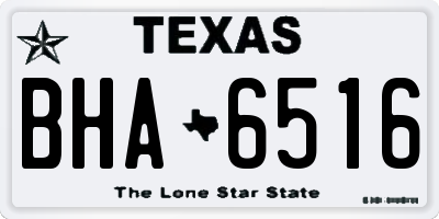 TX license plate BHA6516