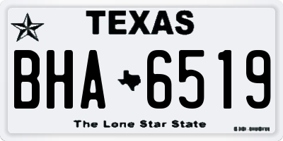 TX license plate BHA6519