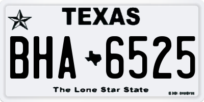 TX license plate BHA6525