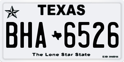 TX license plate BHA6526