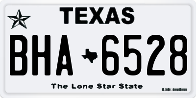 TX license plate BHA6528