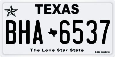 TX license plate BHA6537