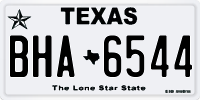 TX license plate BHA6544
