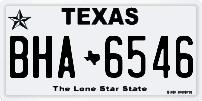 TX license plate BHA6546