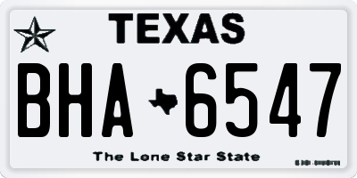 TX license plate BHA6547