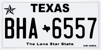 TX license plate BHA6557