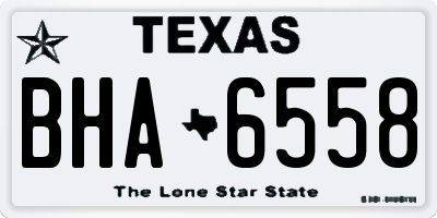TX license plate BHA6558