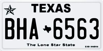 TX license plate BHA6563