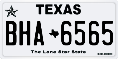 TX license plate BHA6565