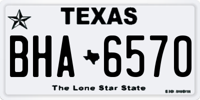TX license plate BHA6570