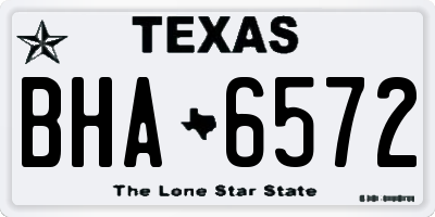 TX license plate BHA6572