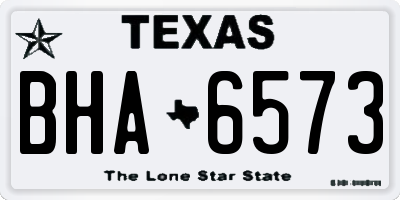 TX license plate BHA6573
