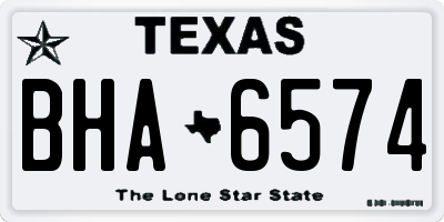 TX license plate BHA6574