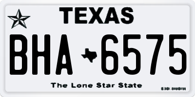 TX license plate BHA6575