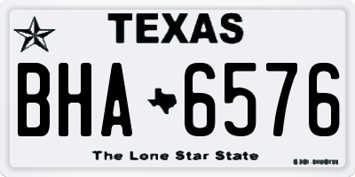 TX license plate BHA6576