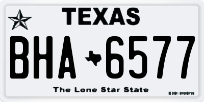 TX license plate BHA6577