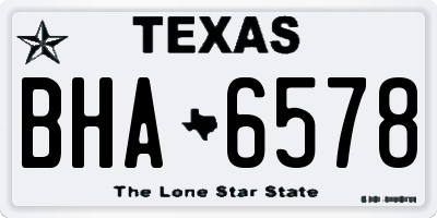 TX license plate BHA6578