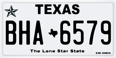 TX license plate BHA6579