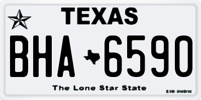 TX license plate BHA6590