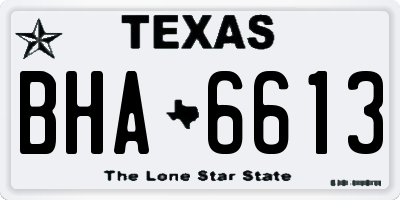 TX license plate BHA6613