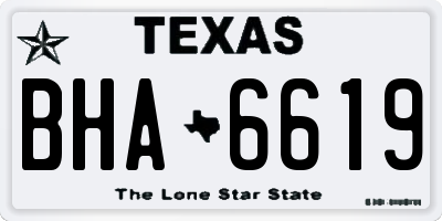 TX license plate BHA6619