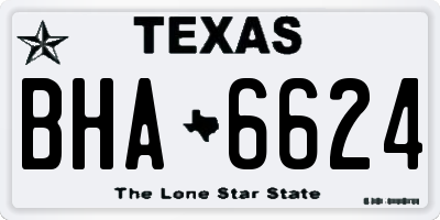 TX license plate BHA6624