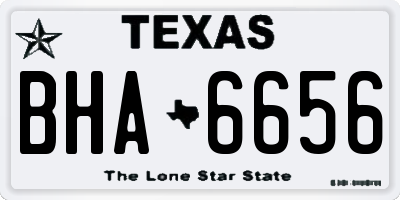 TX license plate BHA6656