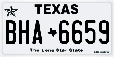 TX license plate BHA6659