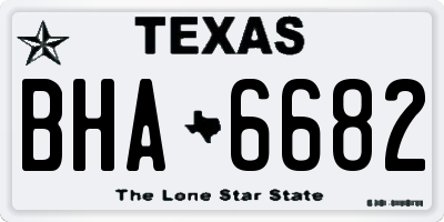 TX license plate BHA6682